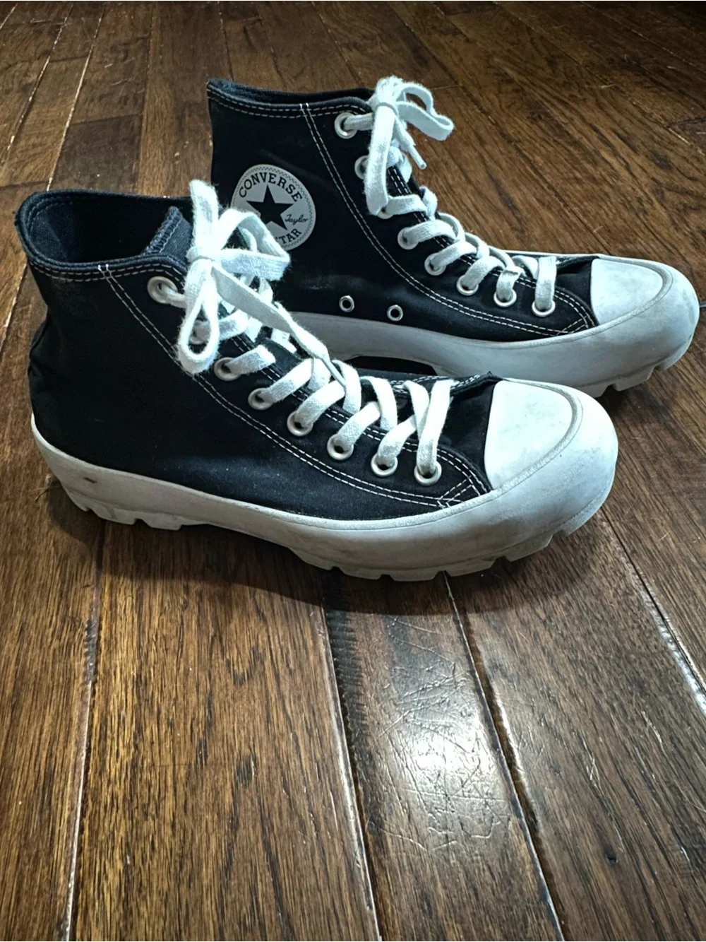 Converse Black All Star Lugged Platform Sneakers Women’s Size 9
